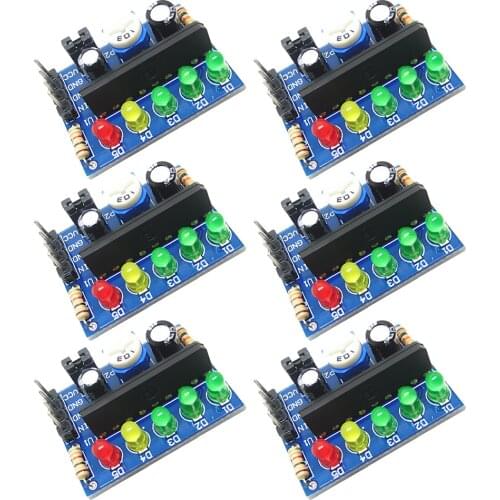 6 Pieces Audio Level Indicating Indicators Modules Plastic for DIY