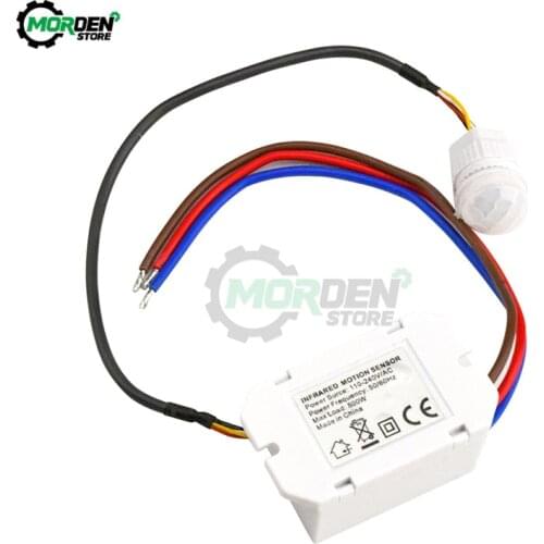 AC110V-220V Sensor Infrared PIR Motion Sensor Switch Detector Max 100WControl For Led Bulb Lamp Indoor Lighting Dropship