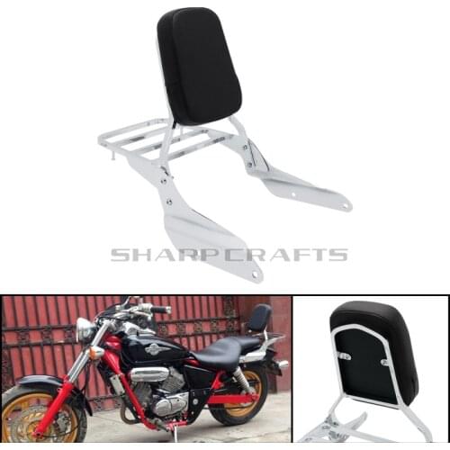 Motorcycle Accessories Passenger Backrest Sissy Bar With Rear W/ Luggage Rack For Honda Magna VF250 1995-2007 VF750 1994-2003