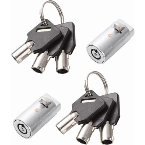 Tubular Key Cylindrical Lock Vending Machine Replacement Lock Cylinder 19mm Push Lock Cylinder For Home Tools