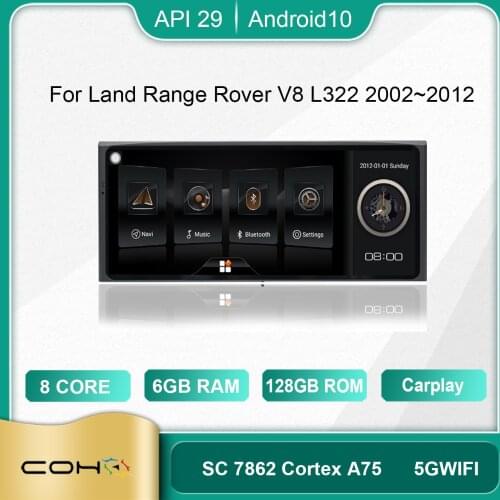 COHO For Land Range Rover V8 L322 2002~2012 10.25'' Tesla Gps Coche Multimedia Player Radio Android 10 Octa Core 6+128G