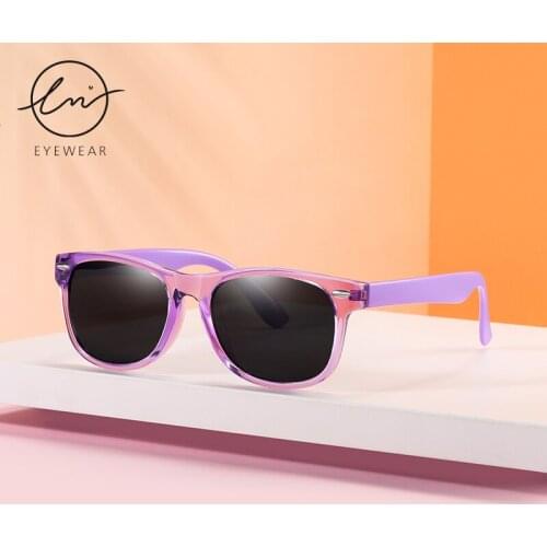 LM Kids Sunglasses Squre Flexible TR90 Frame Children Sun Glasses UV400 Fashion Gift For Boy Girls Baby Shades Eyewear With Case