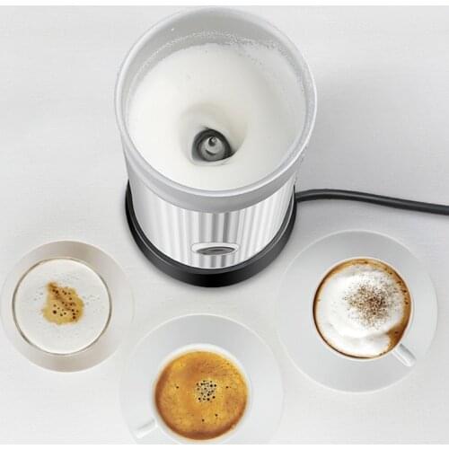 Electric Milk Frother Steamer Automatic Hot Cold Coffee Heater Foamer Stainless Steel Home Kitchen Appliance