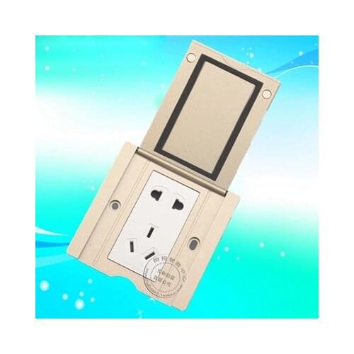 Flip Type Waterproof Floor Socket 10A Five Hole Power Socket Floor Ground Outlet Receptacle