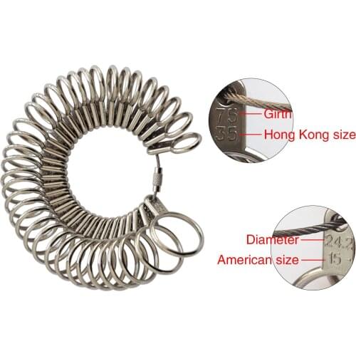 Finger Coil Ring Sizing Tool Ring Ruler Measurer HK Size US Size Measurements Ring Sizer Accessory Insert Guard Tightener Tools