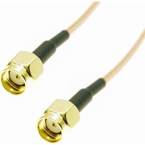 RPSMA Male To RP SMA male Plug Crimp Jumper Pigtail Coax FPV RG316 Cable