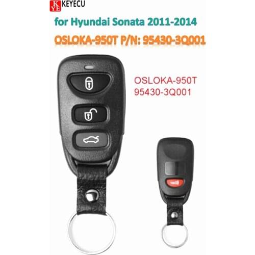 Keyecu New Smart Remote Control Car Key Fob for Hyundai Sonata 2011-2014 FCC ID:OSLOKA-950T P/N: 95430-3Q001