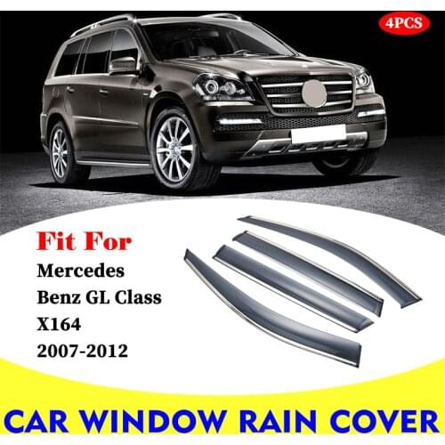 For Mercedes BENZ GL CLASS GL450 X164 2007-2012 Window Visor Car Rain Shield Deflectors Awning Trim Cover Exterior Car-Styling