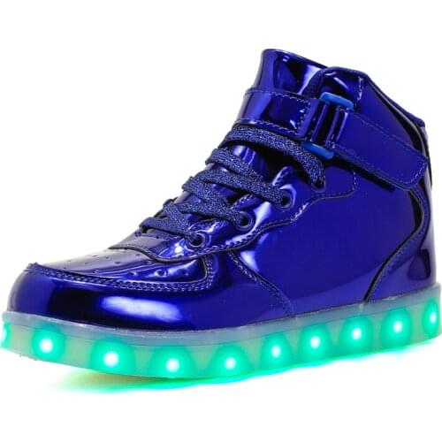 Size 25-46 USB Charger Basket Led Children Shoes With Light Up Kids Casual Boys Girls illuminated krasovki Luminous Sneaker