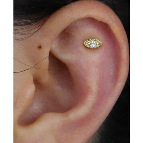 925 sterling silver Lucky Evil Eye Stud Earring For Women girl Minimalist real Silver Lovers Engagement party Jewelry wholesale