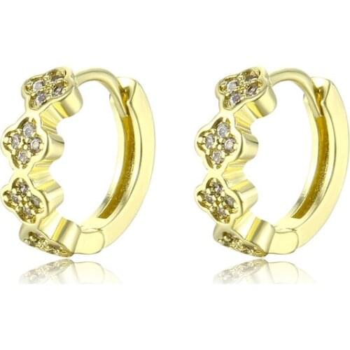 Fashion Cubic Zrircon Statement Hoop Earrings Korean Style Small Hoop Earrings For Women Girls Jewelry 2021