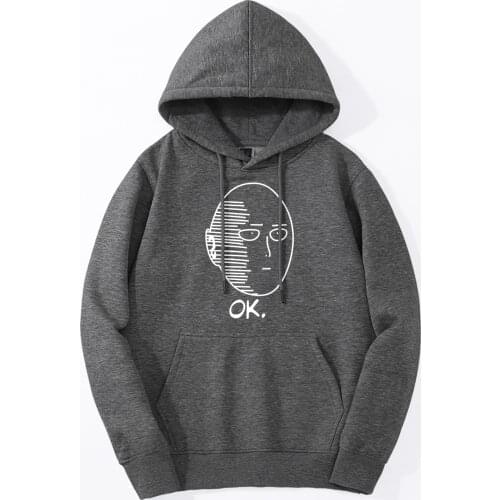 One Punch Man OK Print Japan Anime Streetwear Men Spring New Hoodies Men Harajuku OnePunch Men Hoody