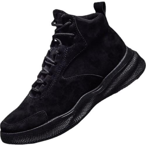 Mens Platform Boots 2021 Autumn New Martin Boots Men High Top Sneakers Comfort Wedges Shoes Casual Ankle Boots Zapatos De Hombre