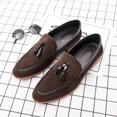 Men Big Size Dress Shoes Tassel Men Dress Shoes Gentlemen British style Wedding Shoes Men Flats