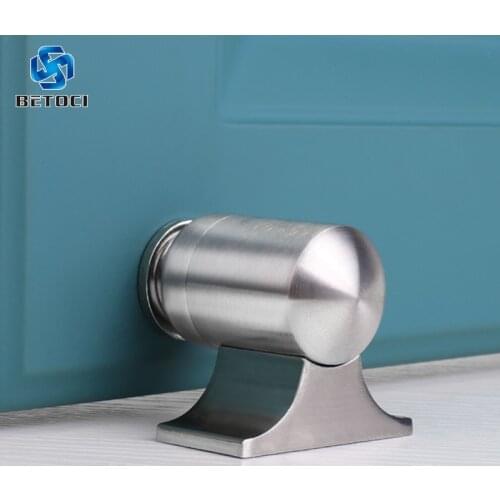 BETOCI Neodymium Magnet Door Stopper 304 Stainless Steel Strong Magnetic Floor Suction Mini Door Stop Furniture Hardware
