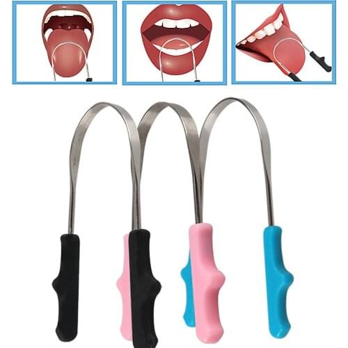 Newest Stainless Steel Tongue Mouth Cleaner Scraper Fresh Breath Maker Toothbrush Cleaning Oral Hygiene Care Oral Care