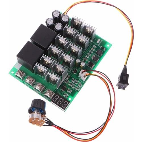 DC 10-55V 12V 24V 36V 48V 55V 100A Motor Speed Controller PWM HHO RC Reverse Control Switch With LED Display May Drop ship