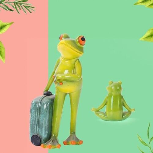 Frog Garden Statues For Yard Indoor Desktop Outdoor Garden Pond Decorative Figurines Resin Sculpture Ornaments Decorations