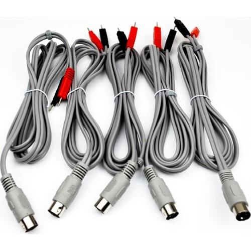 5pcs 180cm Replacement Wire for EMS Tens Machine EMS Electrode Pad Cable Trainer Muscle Stimulation Device Accessory Connect