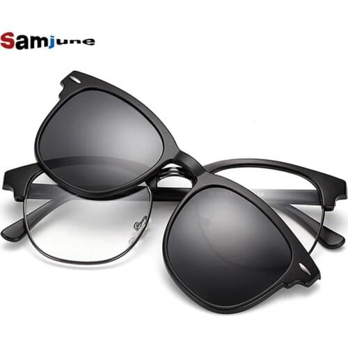 Clip on Sunglasses clip on glasses half frame Men Women mirror clip Sun Glasses Night Vision Driving sunglasses for men