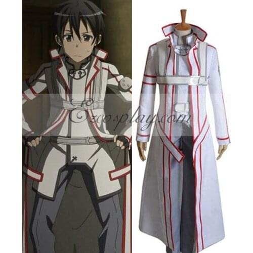 Sword Art Online White Kirito Cosplay Costume E001