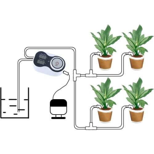 2021 New Smart Drip System Automatic Timer Watering Device Garden Water Pump Controller for Potted Plant Flower