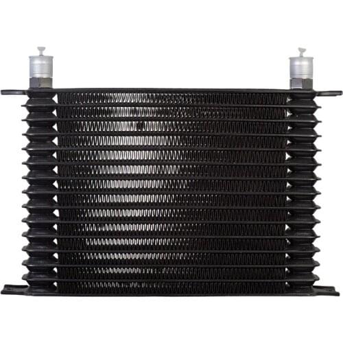 Universal 15 Rows Aluminum Auto Car Oil Cooler AN10 Engine Transmission Oil Cooler Kit Black color