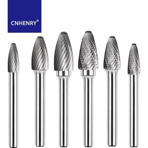 Tungsten Steel F-type Tungsten Steel Rotary File Curved Round Head Carbide Alloy Cylindrical Milling Cutter Rotary File