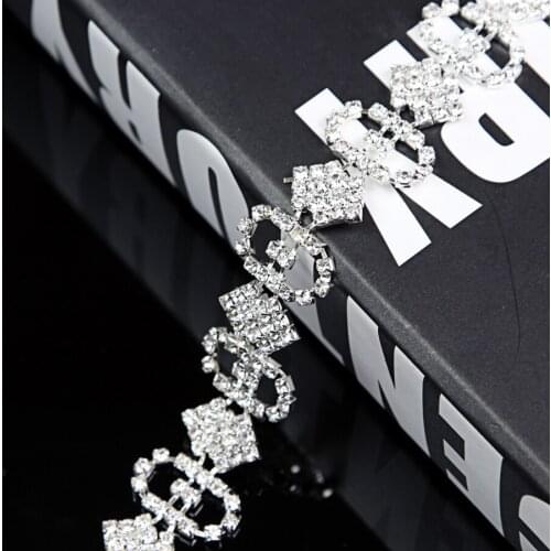 10Yards Diamante Chain Trim Rhinestone Crystal Silver Cake Toppers Decorations