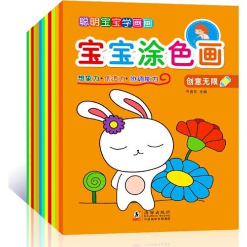 2020 New 12pcs/Set Children Kids Cute Stick Figure Childrens Drawing Book Coloring Books Easy To Learn Drawing Book Libros