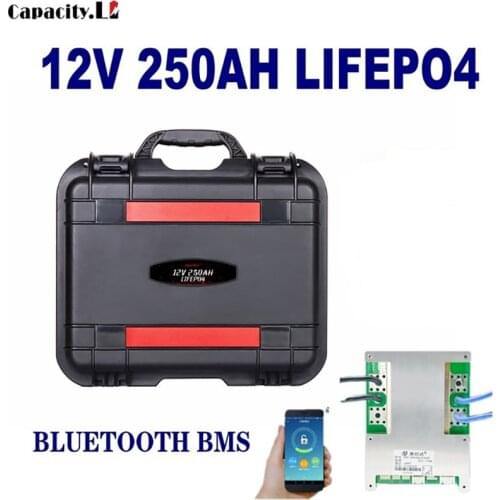 12V 250AH Lifepo4 battery pack 150AH 120ah RV solar and Motor Lithium Iron Phosphate outdoor Camping waterproof