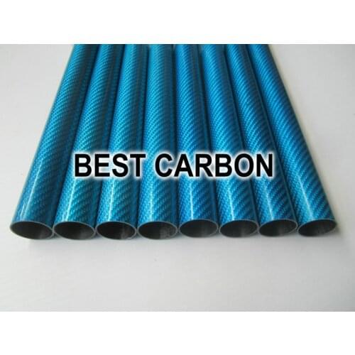 23.2mm x 21mm x 1000mm High Quality Blue Carbon Fiber Wound/Winded/Woven Tube