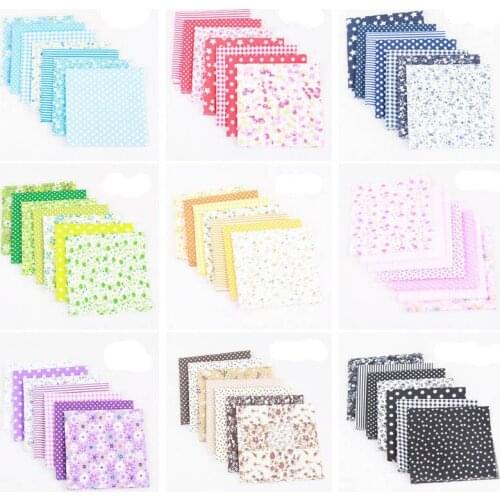 7PCS 25cmx25cm Cotton Fabric Printed Cloth Sewing Quilting Fabrics for Patchwork Needlework DIY Handmade Material