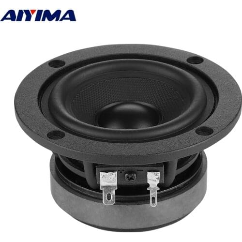 AIYIMA 1Pcs 3.5 Inch Full Range Audio Speaker 8 Ohm 15W Woofer Sound Amplifier Speaker Carbon Fiber Composite Basin Loudspeaker