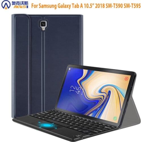 Keyboard Case for Samsung Galaxy Tab a 10.5 SM T590 T595 Wireless Keyboard Cover with Trackpad Built-in Touchpad
