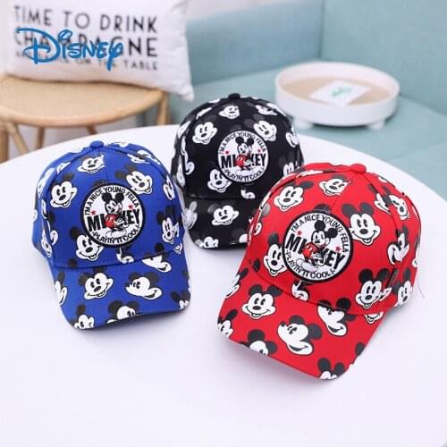 Disney Cartoon Anime Children Hat Mickey Embroidery Printing Sun Hat Kids Boys Girls Baseball Cap Casual Hat 3-8 Years Old