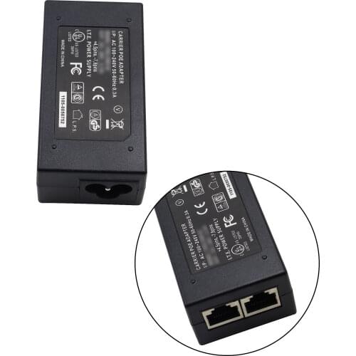 Gigabit 48V PoE Injector Adapter Power Over Ethernet 802.3at af UBNT AP