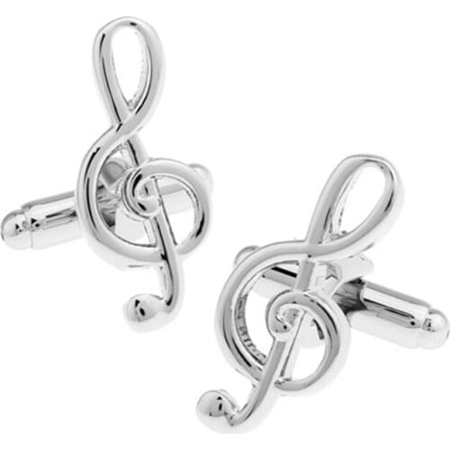 Classic Mens Wedding Party Shirt Cuff Links Musical Note Jewelry Alloy Mens Cufflinks Vintage Wedding Business Gift