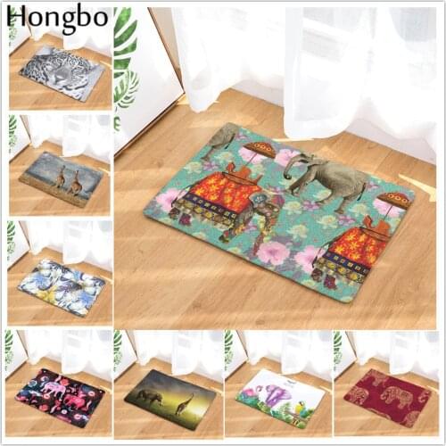 Hongbo Entrance Door Mat Cartoon Elephant Giraffe Kitchen Rugs Bedroom Carpets Decorative Stair Mats Home Decor Crafts