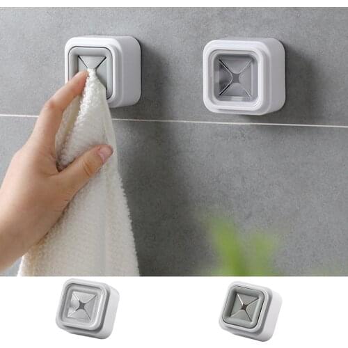 Kitchen Storage Hook Washing Cloth Hanger Rack Adhesive Wall Window Bathroom Punch-free Towel Holder