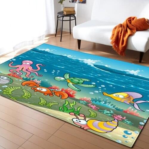Soft Carpets For Living Room coffee table kids room Rugs Ocean World Area Rug Home Carpet Floor Door Mat Decoartive tapete