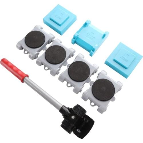 8pcs Easy Furniture Lifter Mover Tool Set Heavy Furniture Mover Transport Lift Move Slides Trolley Hand Tools