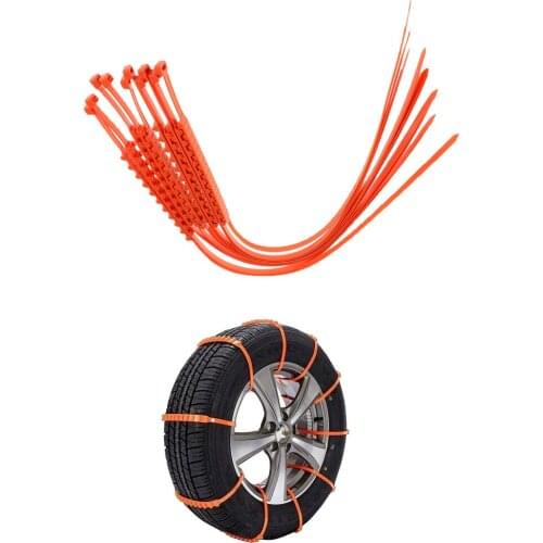 Set of 10 PCS Snow Tire Chain Anti-skid Chains for Most Cars Vehicle