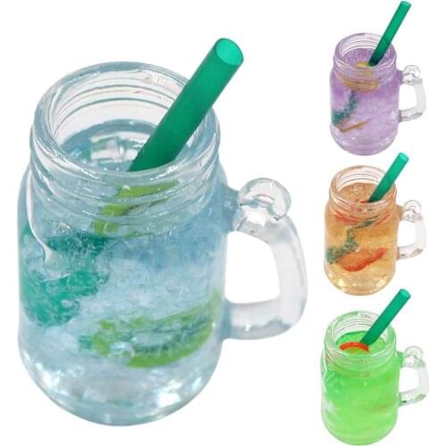 Creative Mini Kettle Keychain Simulated Food Drink Cup Pendant Gift Bag Ornament