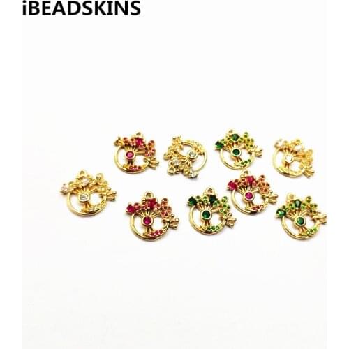 New arrival! 15x16mm 50pcs Zircon Flower-shape charm/Connectors for Jewelry/Earring Accessories/Earring parts DIY