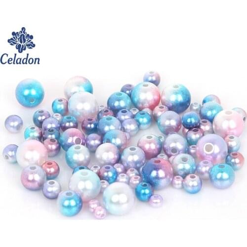 Wholesale 4mm 6mm 8mm 10mm Multicolor Plastic ABS Loose Pearl Beads For DIY Craft Decoration Sewing on Garment