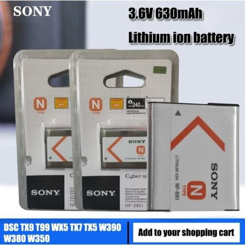 Original Sony NP-BN1 NPBN1 Camera battery pack DSC TX9 T99 WX5 TX7 TX5 WX5C W390 W380 W350 W320 W310 W360 W330 QX100 W370 W730