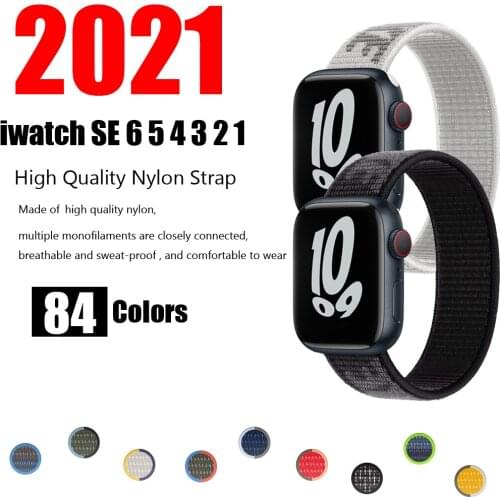 Nylon loop strap For Apple Watch band 44mm 40mm iWatch band 42mm 38mm Apple watch SE 6 5 4 3 2 44 mm wristband bracelet