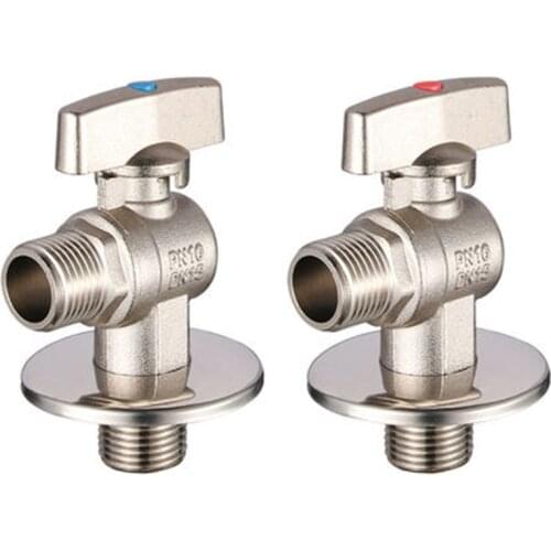 Triangle valve ball core large flow angle valve all copper thickened toilet water heater cold and hot universal water stop valve