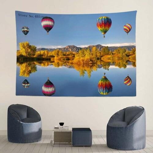 Turkish Hot Air Ballons Mountain Tapestry For Home Dorm Hotel Store Decorations Hanging Wall Or Tablecloth And Outdoor Mat TT136